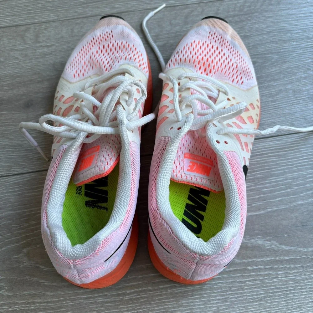 Nike Air Zoom Pegasus 31 Womens Bright Mango Orange Pink Running Shoes Size 8.5‎